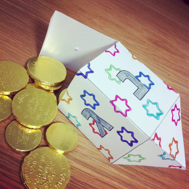 Hanukkah Craft Hanukkah Dreidel Paper Dreidel Craft for - Etsy