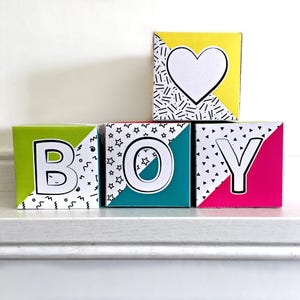 Baby-Dusche-Mittelstück-Block, Buchstabenblöcke für Baby-Dusche, druckbare Baby-Dusche-Blöcke, Baby-Block-Mittelstück, Baby-Dusche-Mittelstück.