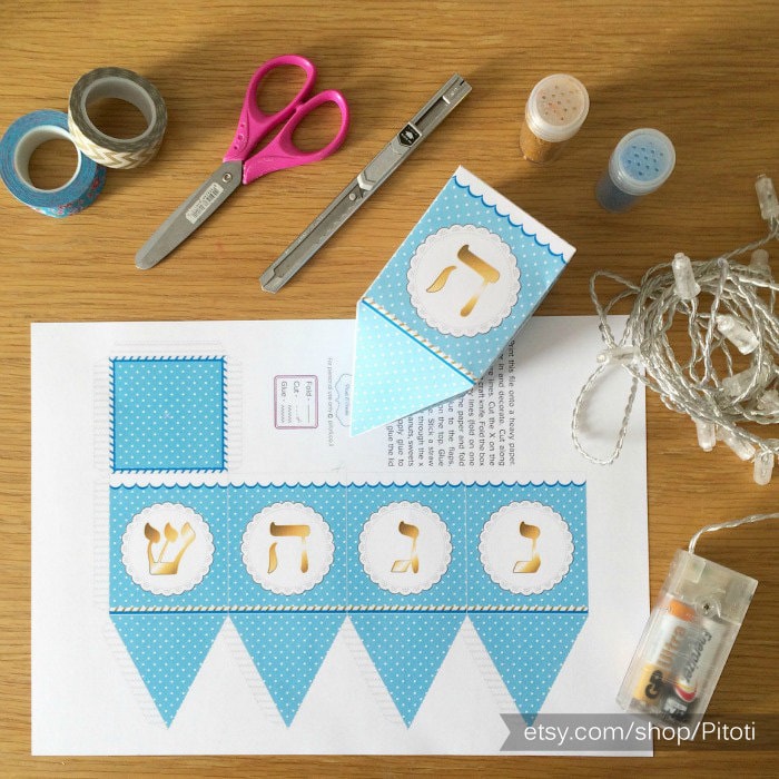 Hanukkah Dreidel Printable Dreidel Template to Create 3D Etsy Hanukkah Dreidel Printable Dreidel Template to Create 3D Etsy