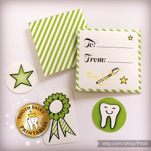 Téléchargement de la fée des dents, Toot perdu, Dents d'enfants, Lettre imprimable, Fée des dents imprimable, 4 couleurs Petite enveloppe, Téléchargement instantané