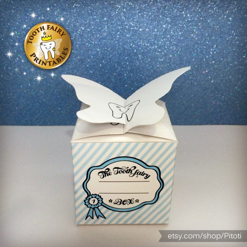 printable lost teeth box Tooth Fairy box DIY thooth fairy box for kids Instant download. Lost tooth box for boys Printable tooth box