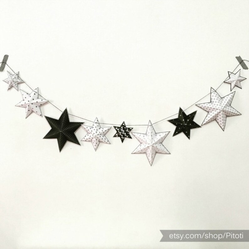 DIY baby mobile black and white baby mobile Printable black Etsy