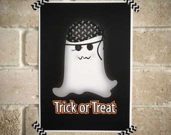 Cute Halloween Decor, Cute Halloween monster Print, Printable Trick or Treat print, Printable Halloween Decor, Printable Halloween Party