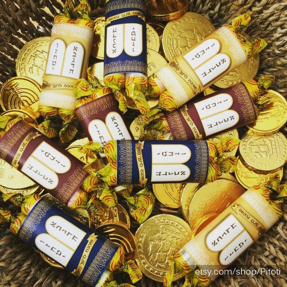 Bat Mitzvah or Bar Mitzvah Printable, {3 colors} Printable Torah candy bar wrapper, Bat Mitzvah Favor, Bar Mitzvah Favor, Digital download Il_570xn