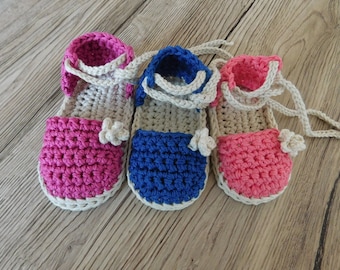 Instant download Crochet Pattern Baby booties, Baby Espadrille sandals , PDF Crochet Pattern N.103