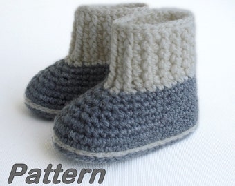 Crochet Pattern Baby Booties ,  Baby booties for boys and girls,  PDF Crochet Pattern N.105