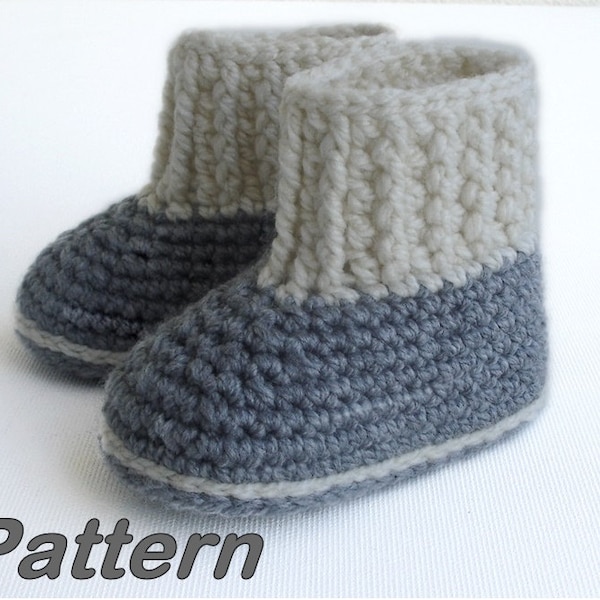 Crochet Pattern Baby Booties ,  Baby booties for boys and girls,  PDF Crochet Pattern N.105