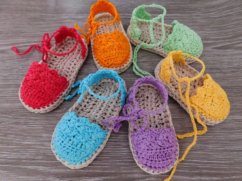 Baby sandals Crochet Pattern, Baby Espadrille sandals , Crochet Pattern Espadrille N.104 image 4