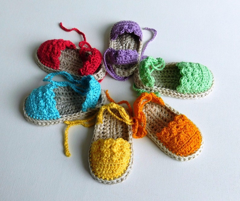 Baby sandals Crochet Pattern, Baby Espadrille sandals , Crochet Pattern Espadrille N.104 image 5