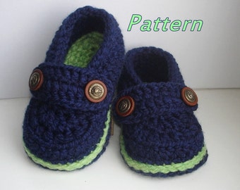 Easy Crochet Pattern Baby Loafers, Baby Booties Crochet PATTERN,  Crochet Booty for boy and girl, Crochet Baby Shoes Pattern N.107