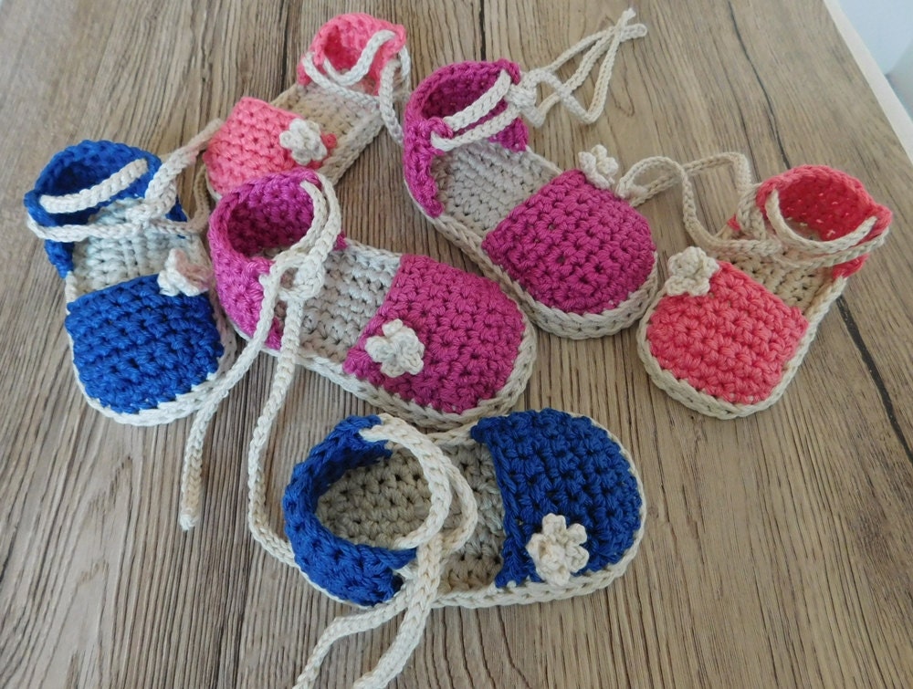Crochet Pattern Baby Espadrille Sandals, Baby Girl Shoes, Crochet Sandals, PDF Crochet Pattern N
