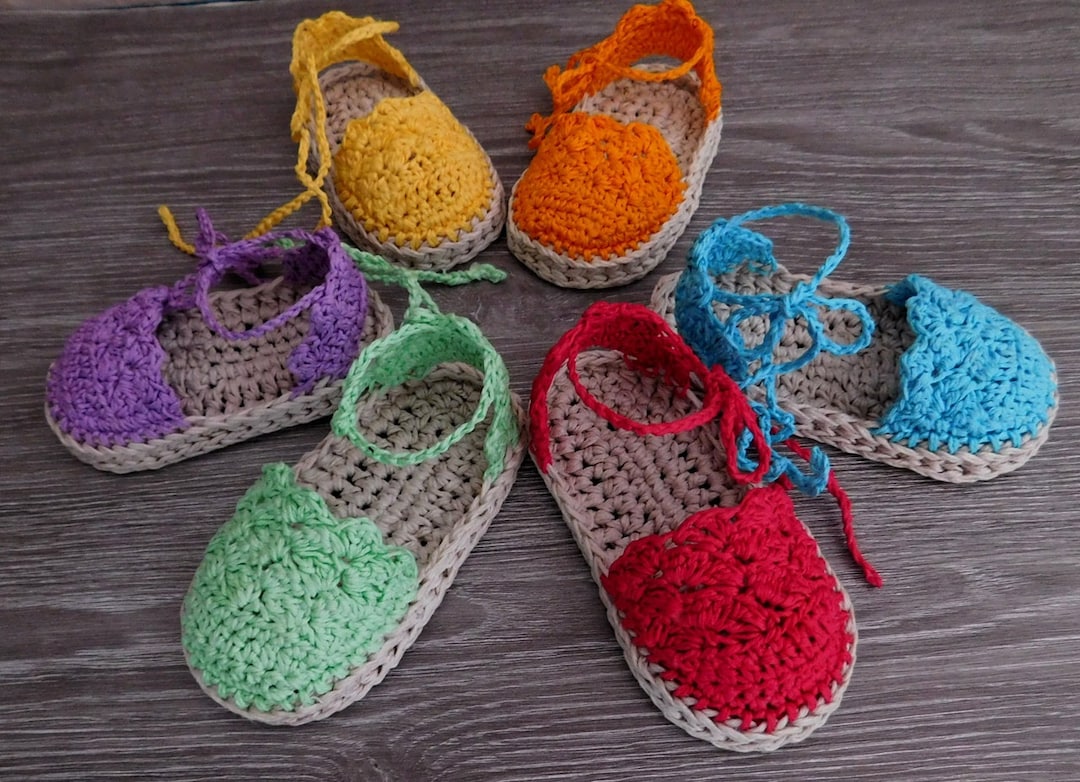 Crochet Pattern Baby Espadrille, Baby Sandals , Baby Booties, Crochet Pattern Espadrille N.104