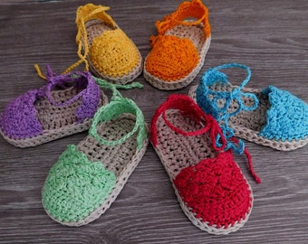 Crochet Pattern Baby Espadrille, Baby Sandals , Baby booties, Crochet Pattern Espadrille N.104