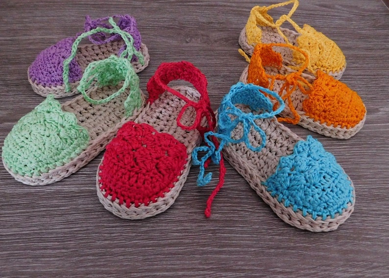 Baby sandals Crochet Pattern, Baby Espadrille sandals , Crochet Pattern Espadrille N.104 image 2