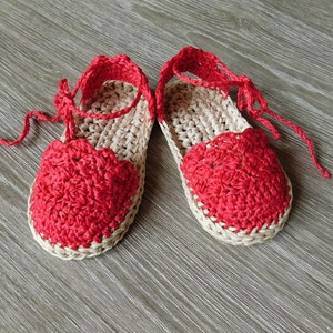 Baby sandals Crochet Pattern, Baby Espadrille sandals , Crochet Pattern Espadrille N.104 image 1