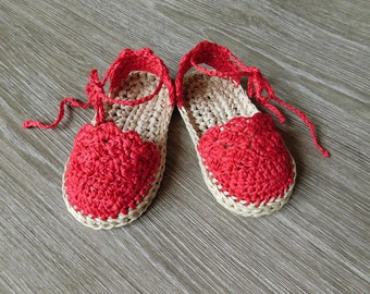 Baby sandals Crochet Pattern, Baby Espadrille sandals , Crochet Pattern Espadrille N.104