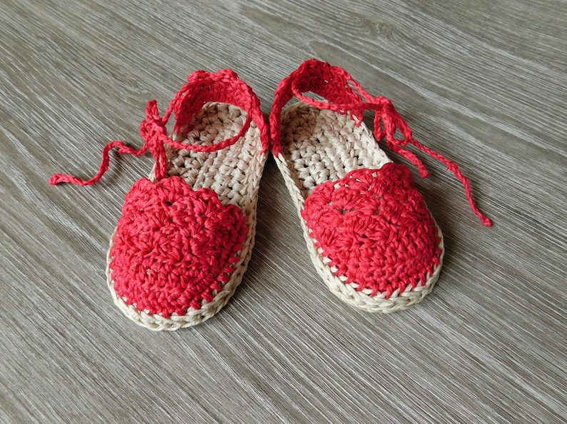 Baby sandals Crochet Pattern, Baby Espadrille sandals , Crochet Pattern Espadrille N.104 image 1