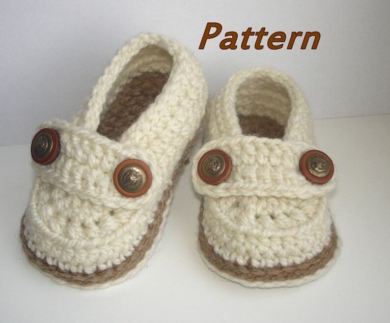 Crochet Baby Shoes Pattern, Easy Crochet Pattern Baby Loafers, Crochet Booty for boy and girl, Baby Booties Crochet PATTERN n.107, image 1