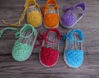 Crochet Pattern Baby sandals, Baby Espadrille , Crochet Pattern Espadrille N.104