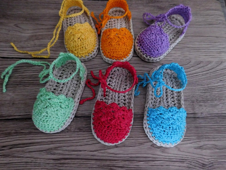 Crochet Pattern Baby Sandals Baby Espadrille Crochet Etsy