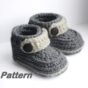 Crochet Baby Booties, Baby Booties Crochet Pattern, Easy pattern how to crochet baby booties, for boy or girl,  PDF Crochet Pattern N.106