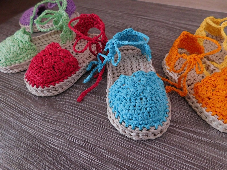 Baby sandals Crochet Pattern, Baby Espadrille sandals , Crochet Pattern Espadrille N.104 image 3