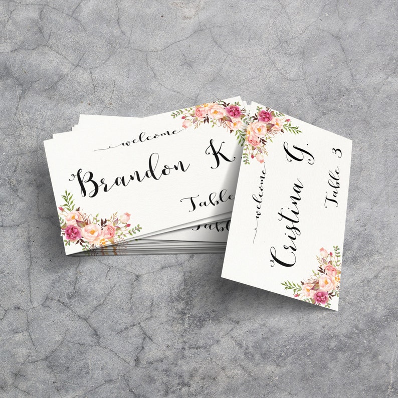 Printable Blank Place Cards Printable Escort Cards Blank seating cards Reception Place Cards PF-18 wedding gifts card