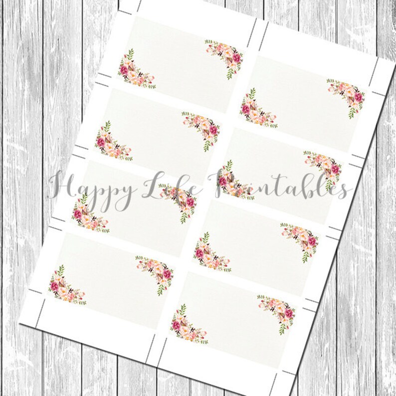 Printable Blank Place Cards Printable Escort Cards Blank seating cards Reception Place Cards PF-18 wedding gifts card