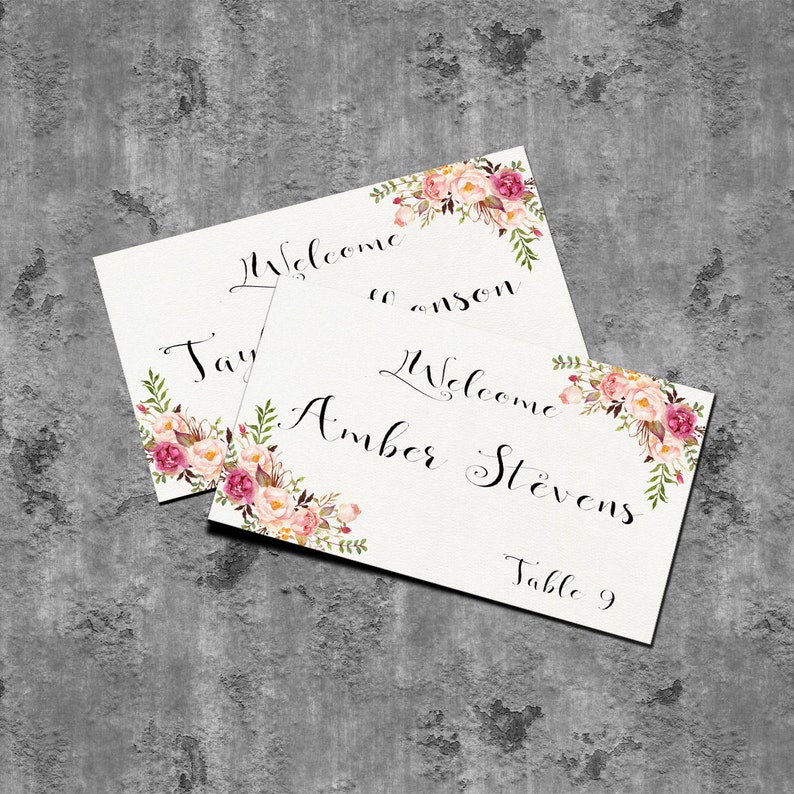 Printable Blank Place Cards Printable Escort Cards Blank seating cards Reception Place Cards PF-18 wedding gifts card