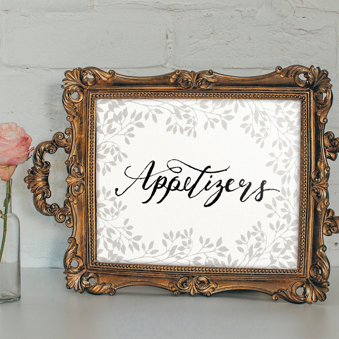 Printable Appetizers Sign Wedding Reception Signage Rustic | Etsy