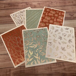 SU Guilded Autumn Note Cards, Handmade Note Cards, Note Card Set, Blank Note Cards, Set of 6, Notecards with Envelopes