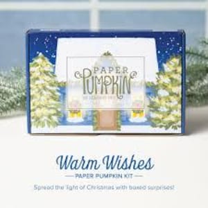 Stampin UP Warm Wishes November 2023 Paper Pumpkin Kit  Full Kit with Stamps and Ink Spot