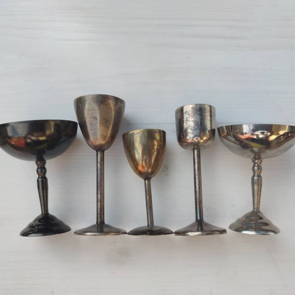 Chalise goblet vintage antique altar 5 styles and a tray