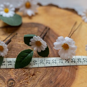 Petites épingles à cheveux artificielles en forme de marguerite image 7