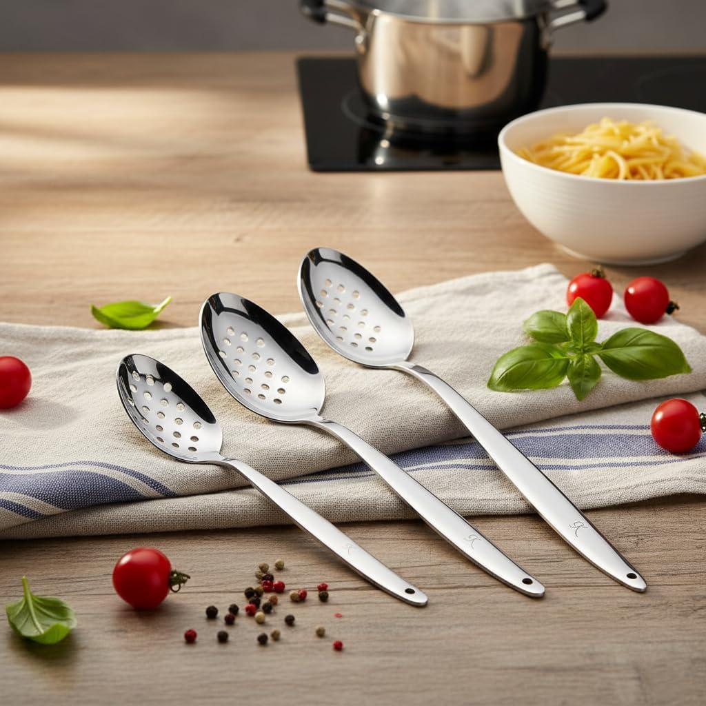 Chef Kunz Perforated Serving Spoon Set | 18/10 Stainless Steel - Etsy