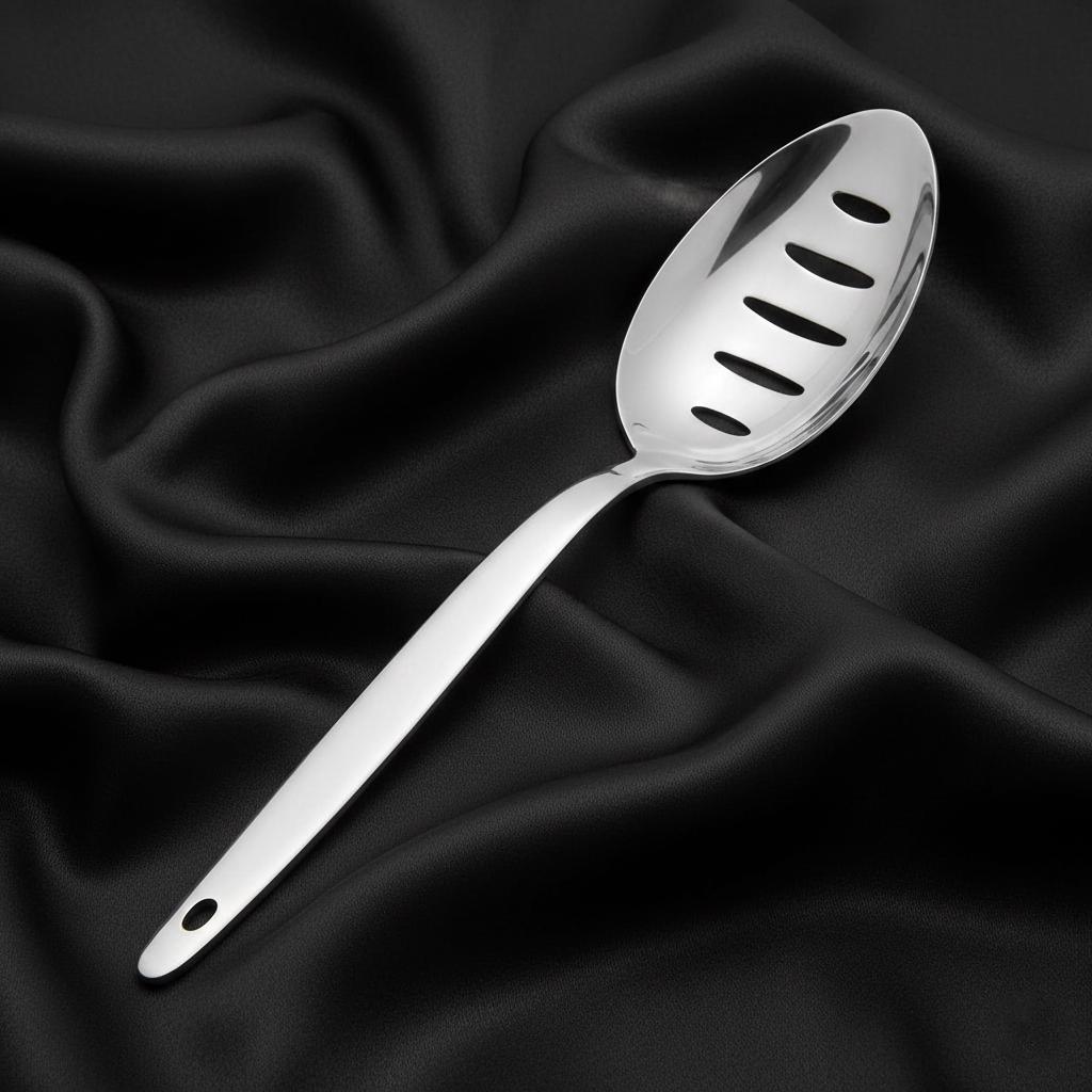Cucchiaio da zuppa quadrato, in acciaio inossidabile, cucchiaini da tavola da tavola, cucchiaino da portata grande e profondo, nero