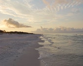 Shoreline at Destin, Florida, Beach at Dawn, Ocean Side, Sunrise, Poster, Print, Available in black white, (SHIPPING INCLUDED in price)
