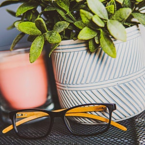 Recycled Acetate and Wood Eyeglass Frames,
