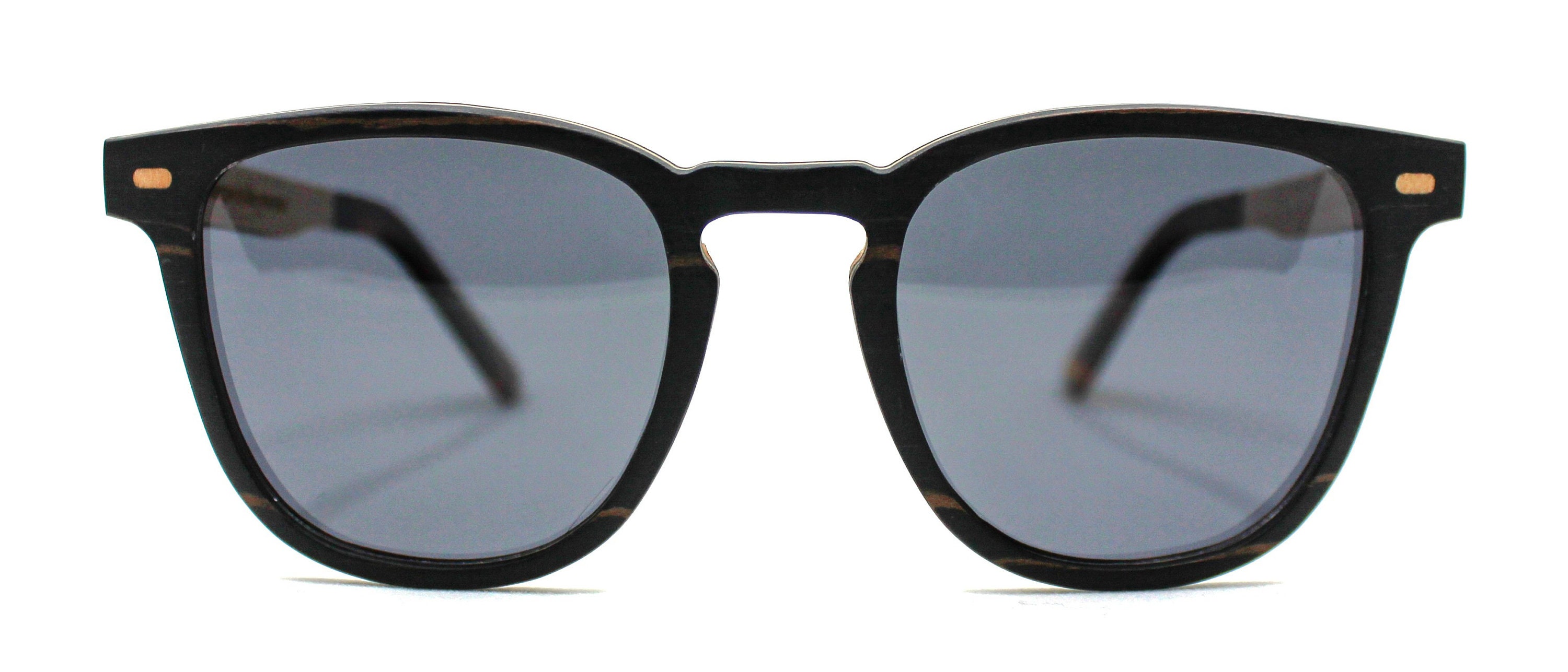 The Langley Rectangular Real Wood Sunglasses, Rosewood Square Sunglasses,  Black Oak Wood Polarized Sunglasses 