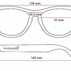 Handmade Wood Eyeglasses, Prescription-Ready Square Wood Glasses Frames image 4