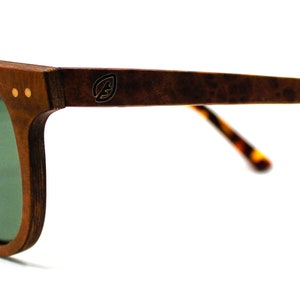 Handmade Wood Sunglasses, Unisex Vintage Sunglasses with Polarized Lenses image 3
