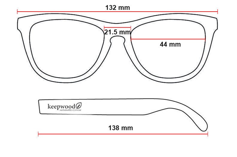 Vintage Round Wood Eyeglasses, Black-Brown Retro Unisex Optical Frames image 8