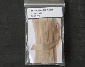 5034A Sable Silk Ribbon 7mm