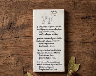 Custom Ceramic Tile with Handwritten Quote, Poem or Blessing | Hand Painted Italian Majolica Sign | Personalized Housewarming Gift