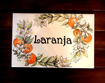 square floral tile