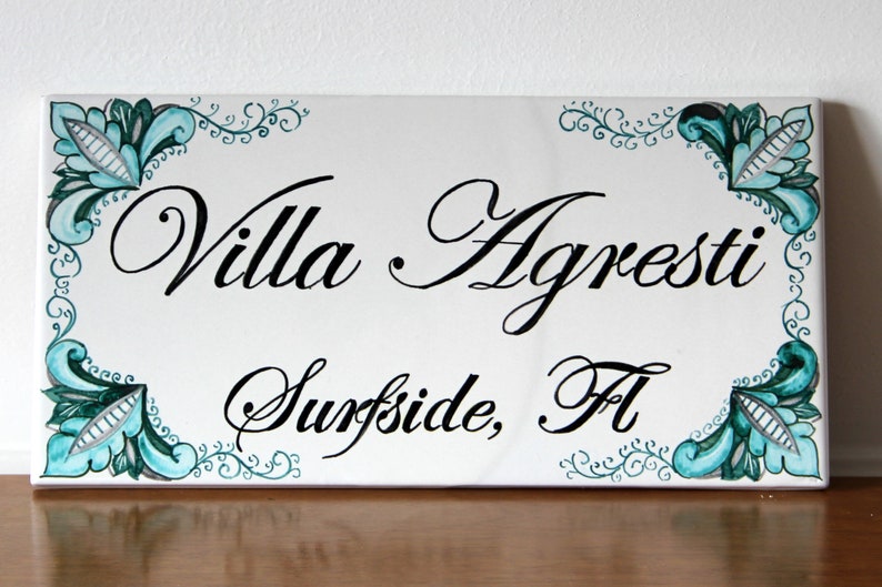 Italian Ceramic House Number Signs for Home Personalized Etsy