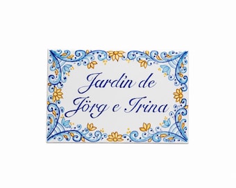 italian ceramic House number tile, signs for home, personalized tiles, ceramic house sign, hand painted plaque, custom gift home decor.