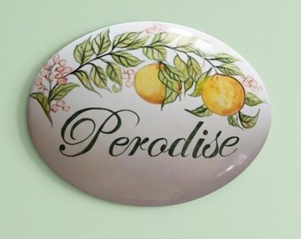 Italian pottery custom sign with family name to hang. Personalized gift for wedding, birthday, inaguration. Tile hand painted kitchen decor