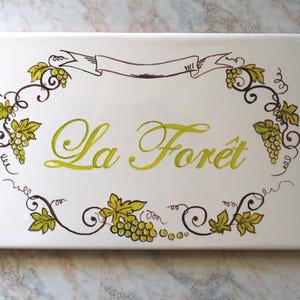 Azulejo italiano com nomes. Azulejos decorados à mão com número da casa, presentes personalizados para casa e família