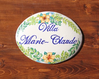 italian ceramic custom gift, customizable gifts new home, tile with name, tiles with names,  kitchen decor to hang on wall, unique hand made